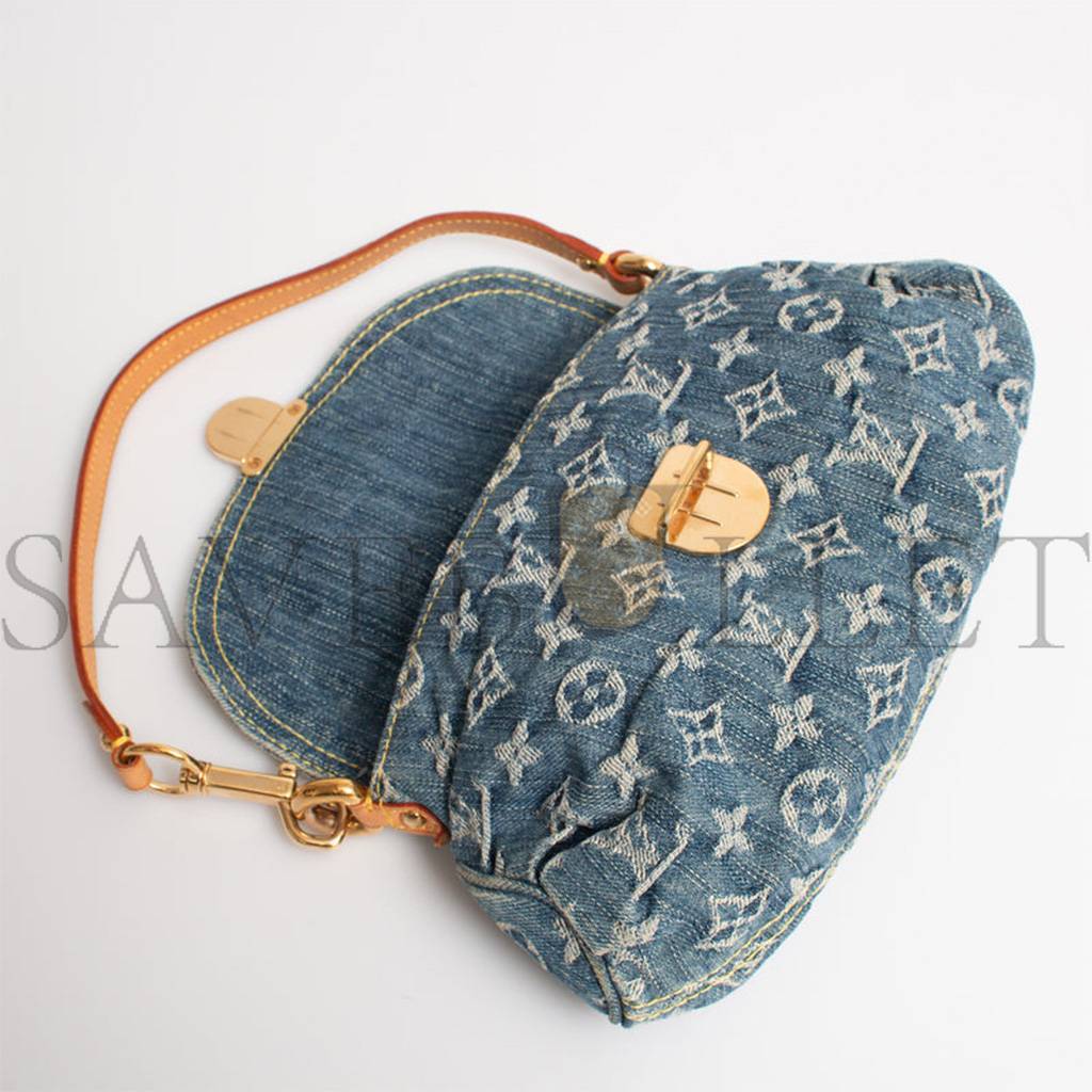 l**is V*t*n monogram denim  pleaty m95050 (26*15*9cm)